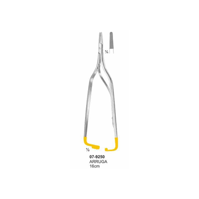 Arruga Needle Holders With TC Inserts Curved 16 cm