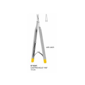 Castroviejo "HM" Needle Holders With Catcher And TC 13 cm