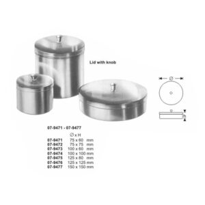 Round Metal Boxes Lid With Knob