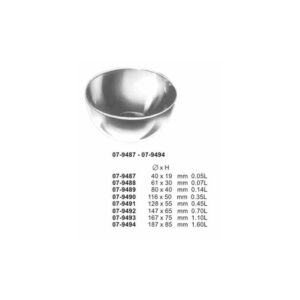 Round Bowls Surgical Instruments 187x85 mm Diameter