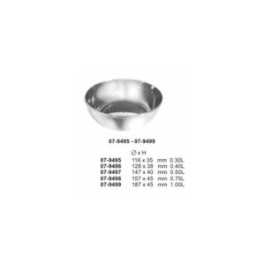 Round Bowls Surgical Instruments 187x45 mm Diameter