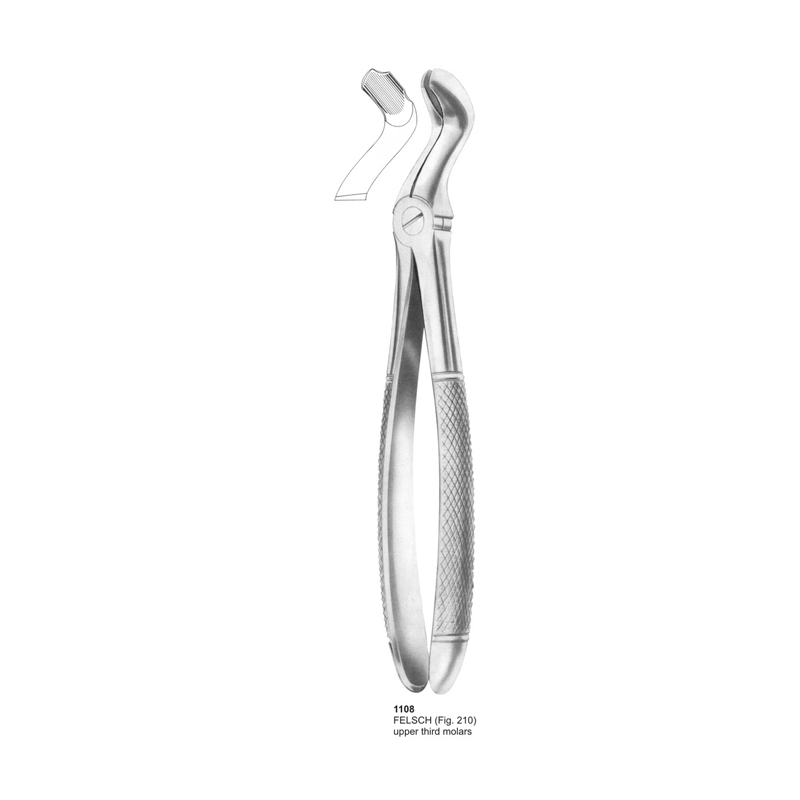 FELSCH Fig 210 Upper Third Molars Dental Extracting Forcep