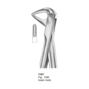 Fig 74M Lower Roots With Fitting Handle Dental Extraction Forcep