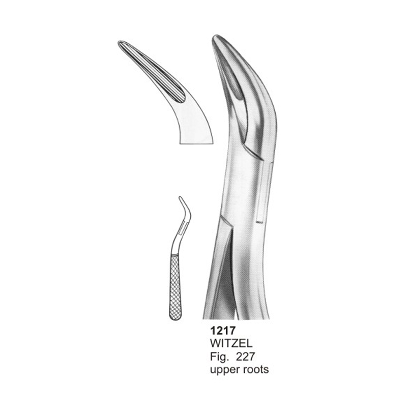 WITZEL Fig 227 Upper Roots Splinter Dental Forcep