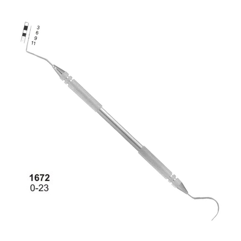 Periodontal Pocket Probe 0-23 Double Ended Standard