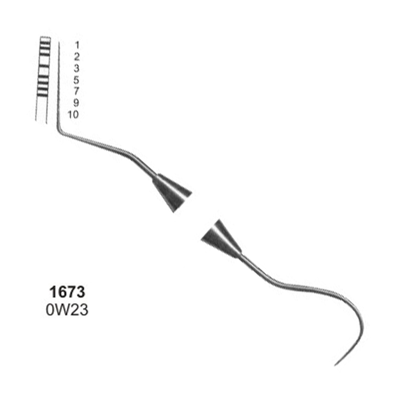 Periodontal Pocket Probe 0W23 Double Ended Standard