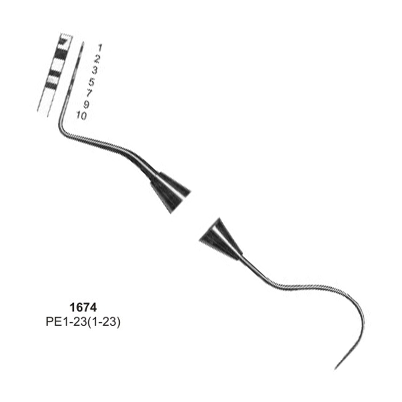 Periodontal Pocket Probe PE1-23 (1-23) Double Ended Standard