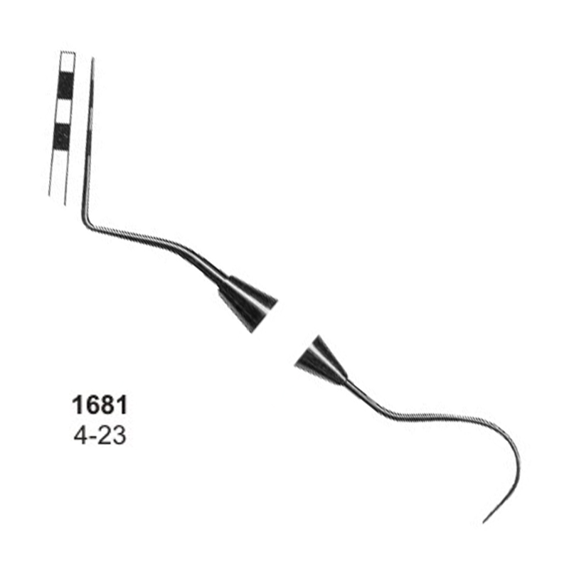 Periodontal Pocket Probe 4-23 Double Ended Tactile Tone